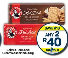 Bakers Red Label Creams Assorted 200g Any 2