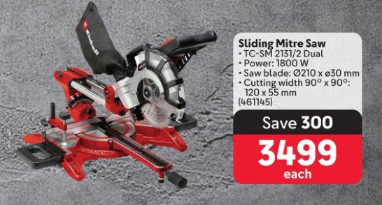 Einhell Sliding Mitre Saw TC-SM 2131/2 Dual