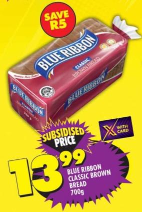 BLUE RIBBON CLASSIC BROWN BREAD 700 GM