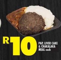 Pap, Liver Cake & Chakalaka Meal EACH