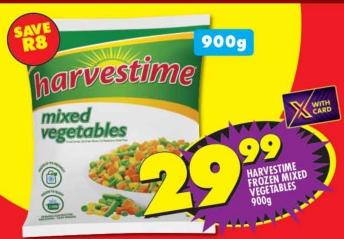 Harvestime Frozen Mixed Vegetables 900g 