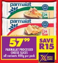 Parmalat Processed Cheese Slices all variants 400g per pack