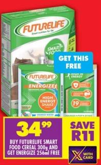 FUTURELIFE Smart Food Cereal 300g with Energize 256ml Free