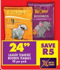 Laager Tea4Kidz Rooibos Teabags 40 per pack