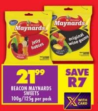 Beacon Maynards Sweets 100g/125g per pack