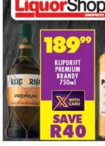 Klipdrift Premium Brandy 750ml