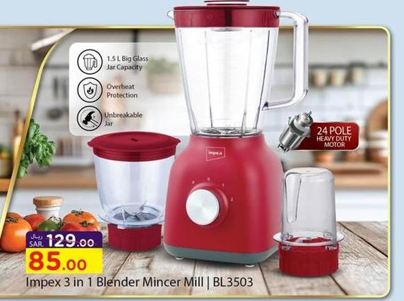 Impex 3 in 1 Blender Mincer Mill | BL3503