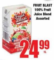 FRUIT BLAST 100% Fruit Juice Blend Assorted