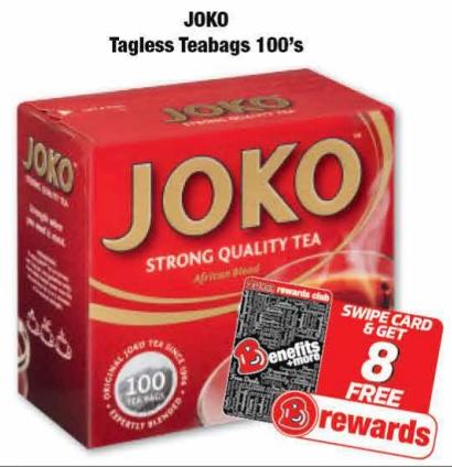 JOKO Tagless Teabags 100's Strong Quality Tea