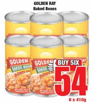 GOLDEN RAY Baked Beans 6x410g