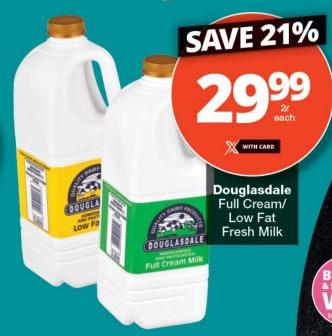 Douglasdale Full Cream/Low Fat Fresh Milk