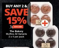 The Bakery Muffins All Variants 2 x 4 per pack