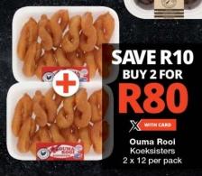 Ouma Rooibos Koeksisters 2 x 12 per pack