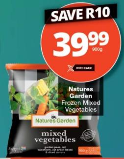 Natures Garden Frozen Mixed Vegetables 900g