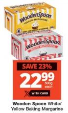 Wooden Spoon White/Yellow Baking Margarine 500 Gm