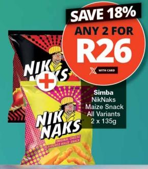 Simba NikNaks Maize Snack All Variants