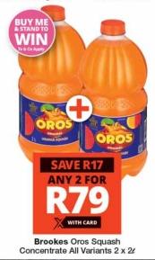 Buy Any 2 Brookes Oros Squash Concentrate All Variants 2L