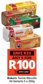 Buy Any 5 Bakers Tennis Biscuits All Variants 200 gm