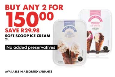 Woolworth Soft scoop ice cream 2L