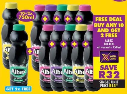 Albex Bleach all variants 750ml