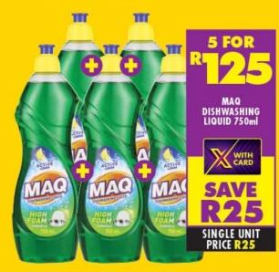 MAQ Dishwashing Liquid 750ml