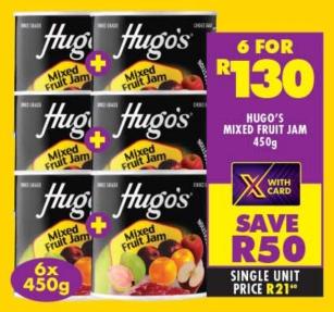 Hugo's Mixed Fruit Jam 450g