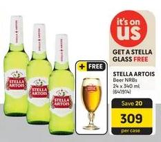 STELLA ARTOIS Beer NRBs 24 x 340 ml