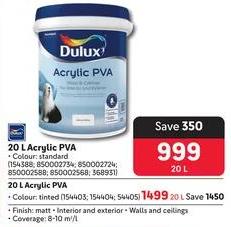 Dulux 20 L Acrylic PVA