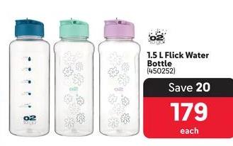 O2 1.5 L Flick Water Bottle