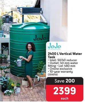 Jojo 2400 L Vertical Water Tank