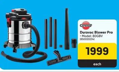 Genesis Duravac Blower Pro Model: 80GBV (850020234)