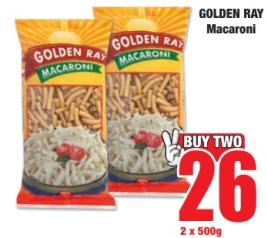 GOLDEN RAY Macaroni 2 packs 2x500 gm 