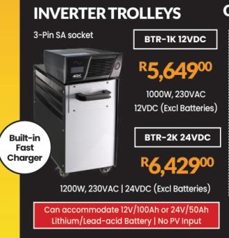 Inverter Trolleys with 3-Pin SA socket