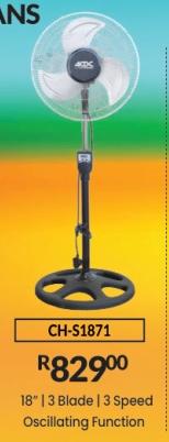 18" 3 Blade 3 Speed Oscillating Function