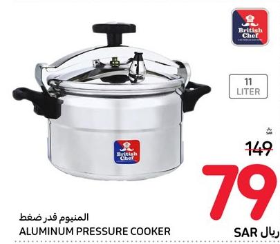 British Chef Aluminum Pressure Cooker 11 LITER 