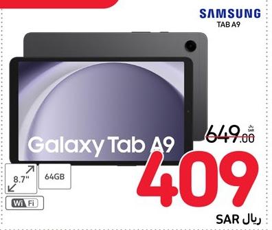 Galaxy Tab A9 with 64GB storage and 8.7 inch display