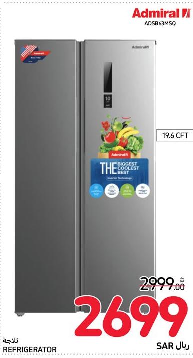 Admiral Refrigerator with advanced cooling technology