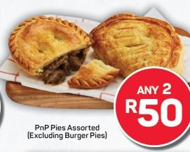 Any 2 PnP Pies Assorted (Excluding Burger Pies)