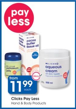 Clicks aqueous cream all skin types 500 ml