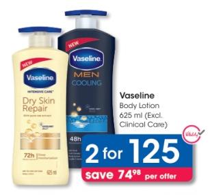 Vaseline Body Lotion 625 ml (Excl. Clinical Care)