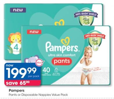 Pampers Pants or Disposable Nappies Value Pack