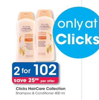 Clicks HairCare Collection Shampoo & Conditioner