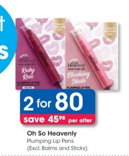 Oh So Heavenly Plumping Lip Pens (Excl. Balms and Sticks)