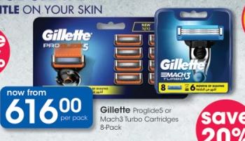 Gillette Proglide5 or Mach3 Turbo Cartridges 8-Pack