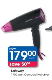 Safeway 1700 Watt Compact Hairdryer