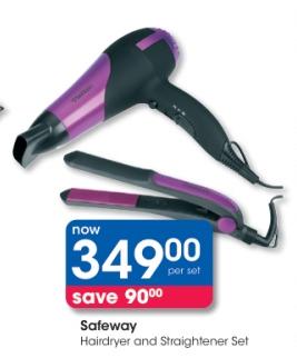 Safeway Hairdryer and Straightener Set