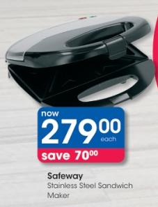 Safeway Stainless Steel Sandwich Maker