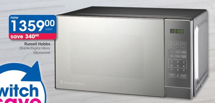 Russell Hobbs 20-Litre Digital Mirror Microwave