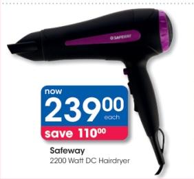 Safeway 2200 Watt DC Hairdryer