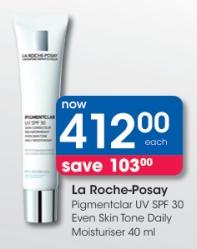 La Roche-Posay Pigmentclar UV SPF 30 Even Skin Tone Daily Moisturiser 40 ml